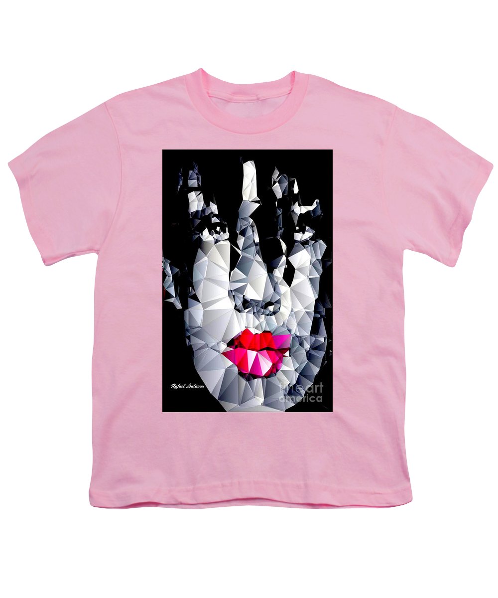 Female Portrait In Black And White - Youth T-Shirt