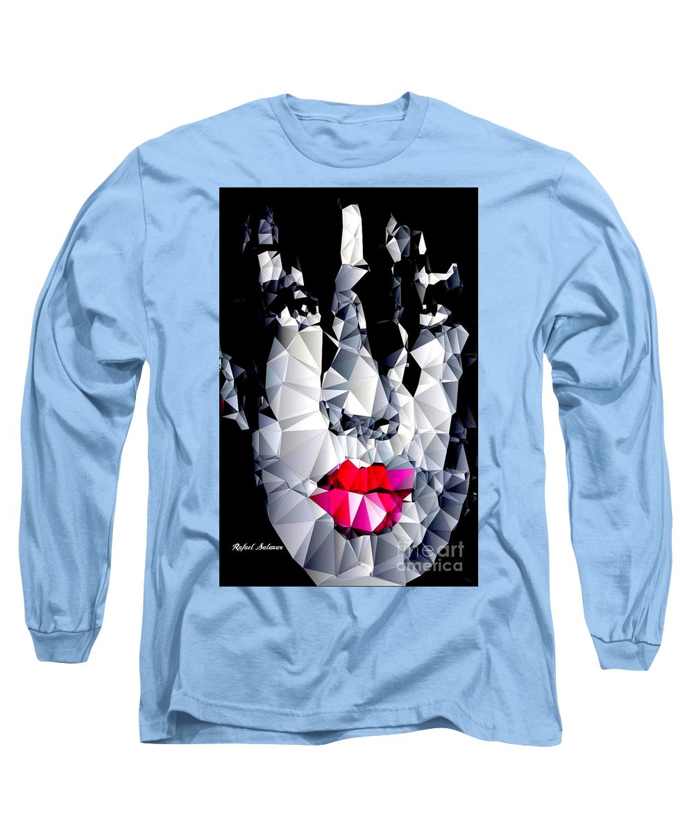 Female Portrait In Black And White - Long Sleeve T-Shirt