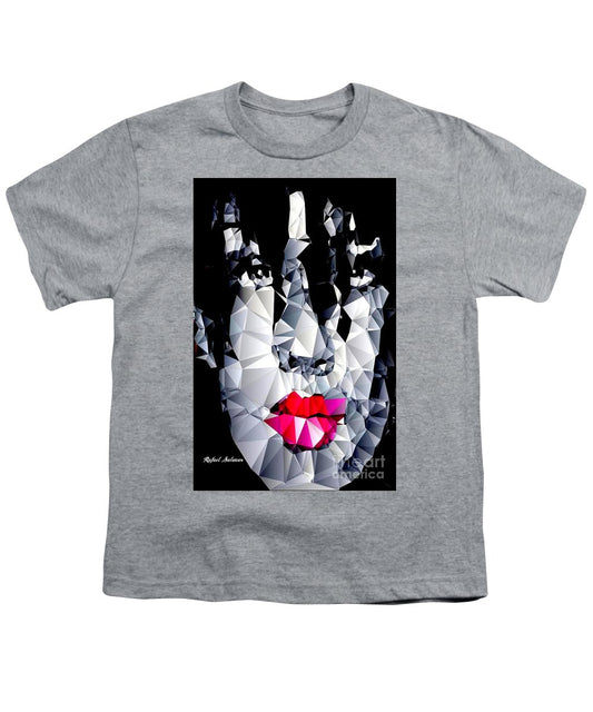 Female Portrait In Black And White - Youth T-Shirt