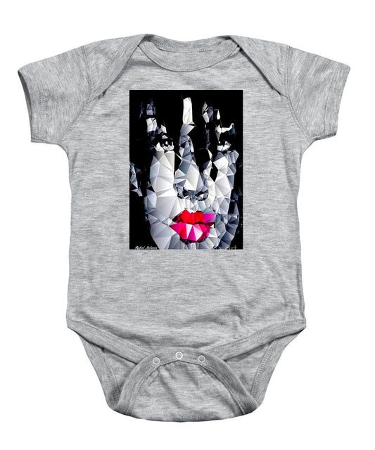 Female Portrait In Black And White - Baby Onesie