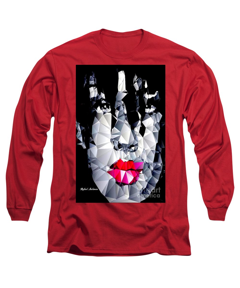 Female Portrait In Black And White - Long Sleeve T-Shirt