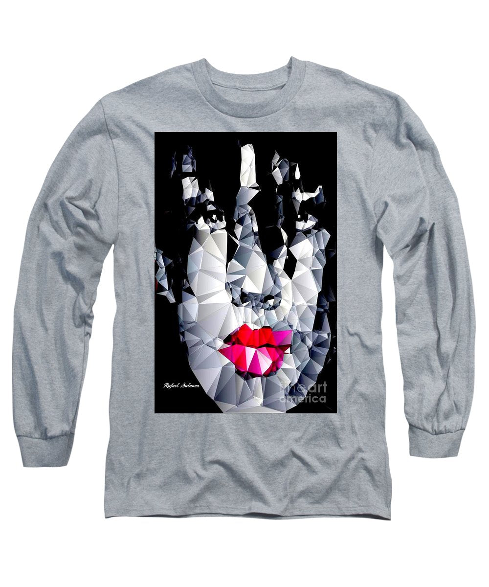 Female Portrait In Black And White - Long Sleeve T-Shirt