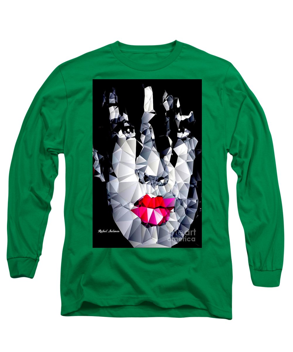 Female Portrait In Black And White - Long Sleeve T-Shirt