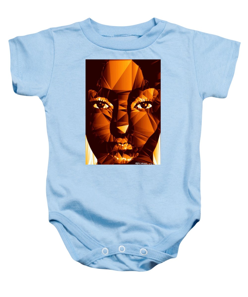 Female Portrait In Brown - Baby Onesie