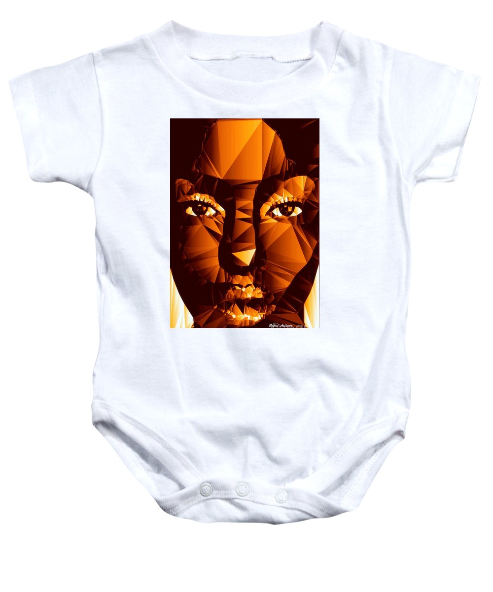 Female Portrait In Brown - Baby Onesie