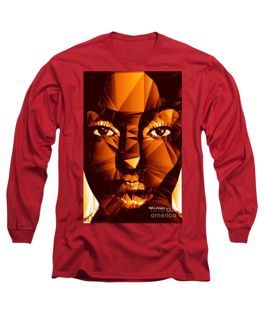 Female Portrait In Brown - Long Sleeve T-Shirt