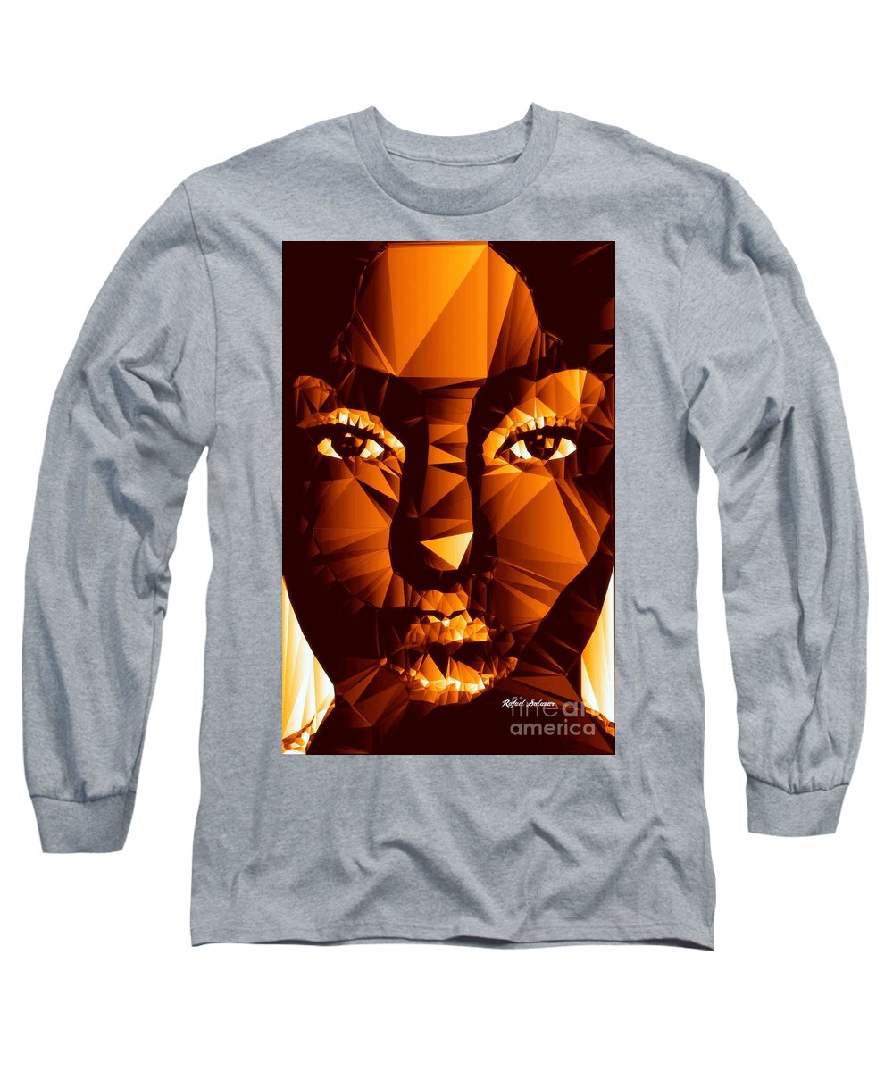 Female Portrait In Brown - Long Sleeve T-Shirt