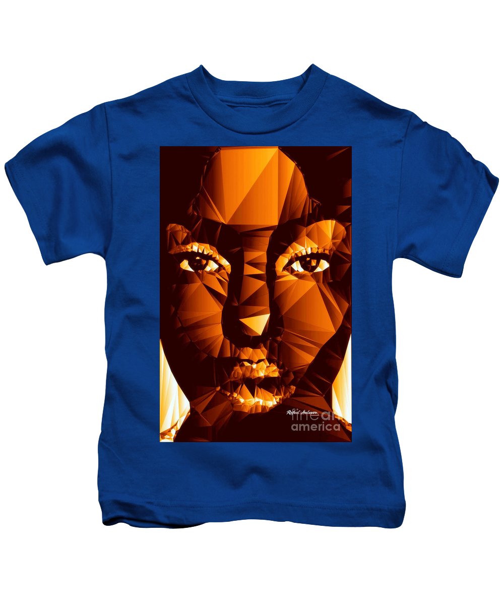 Female Portrait In Brown - Kids T-Shirt