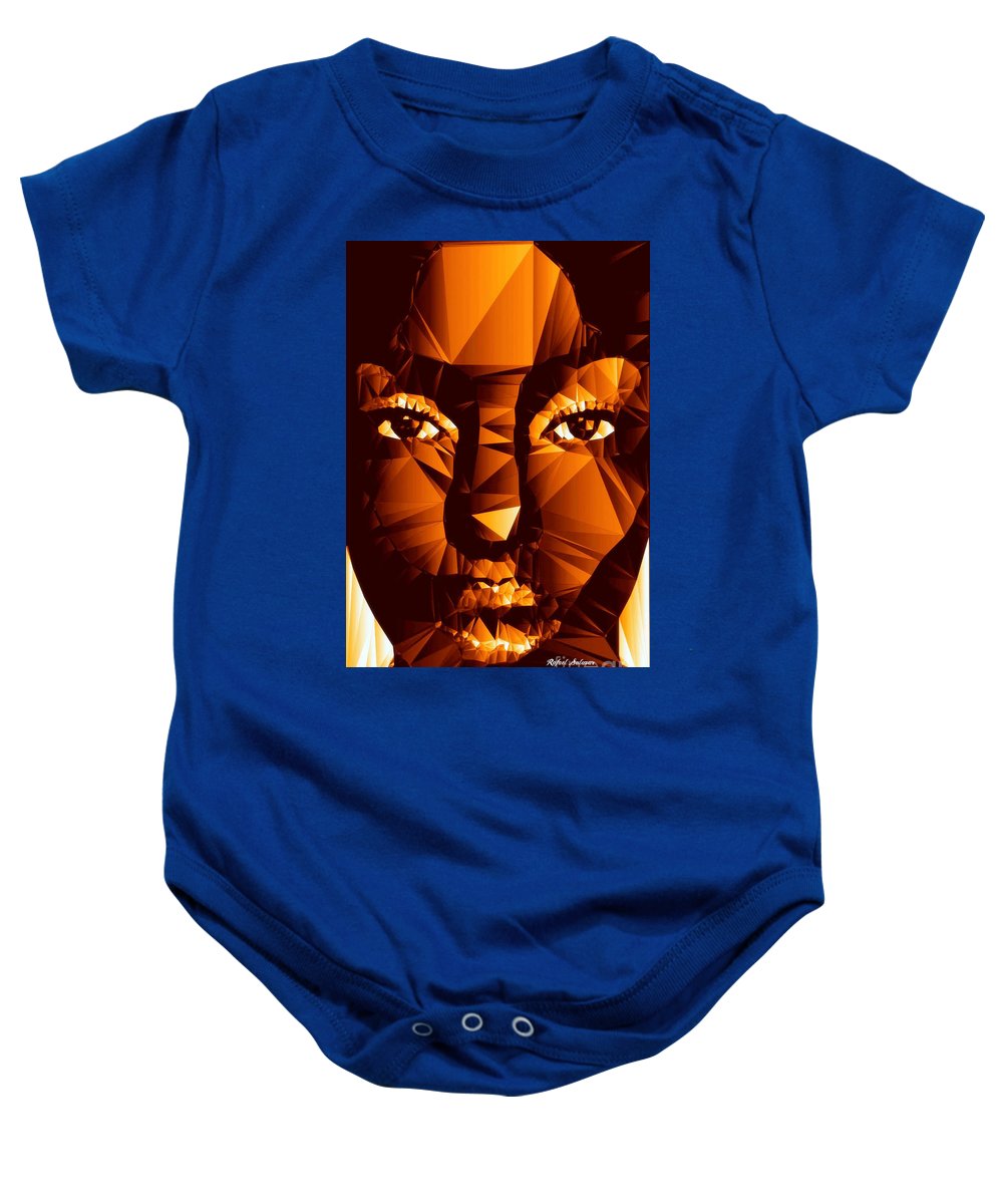 Female Portrait In Brown - Baby Onesie