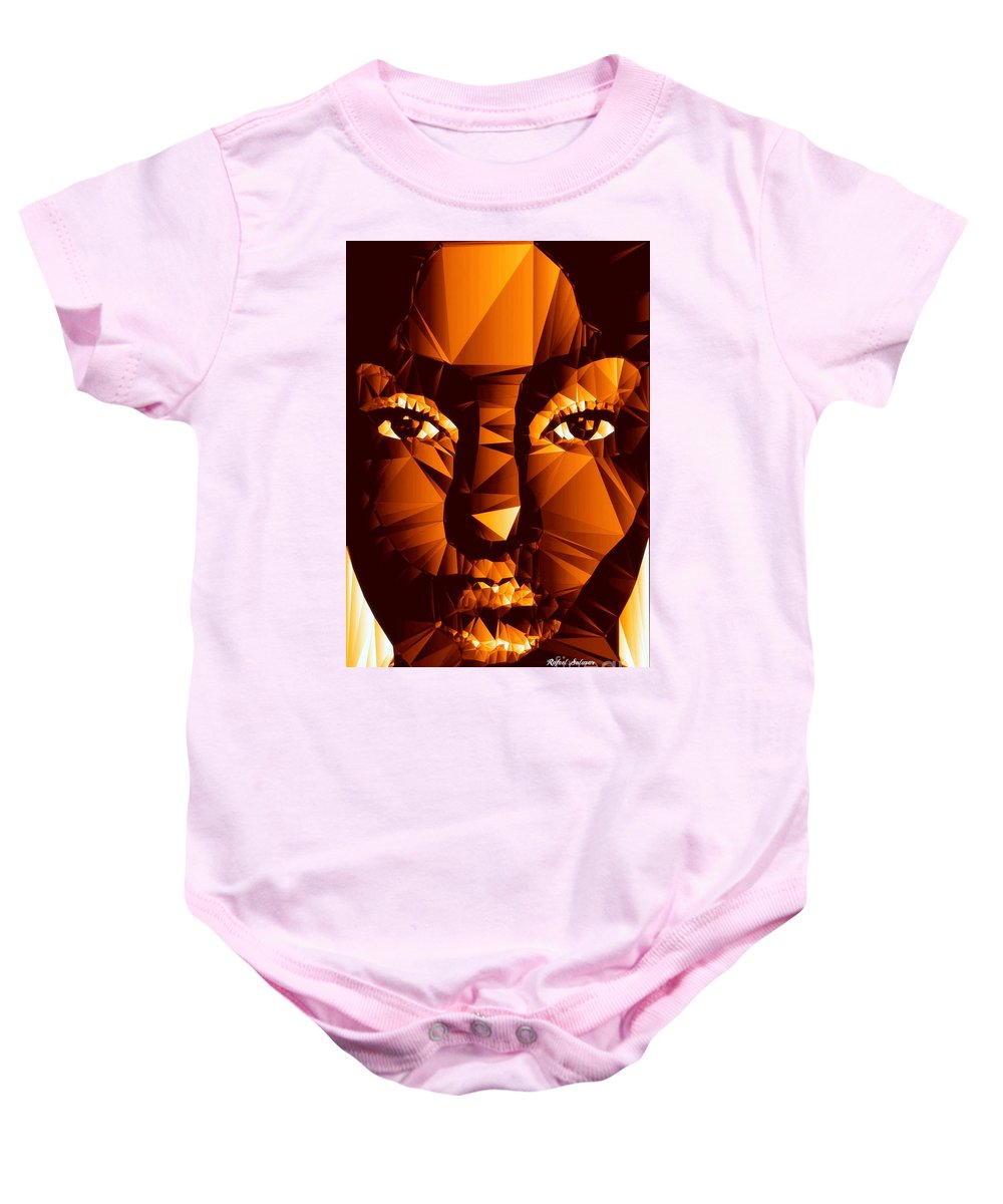 Female Portrait In Brown - Baby Onesie