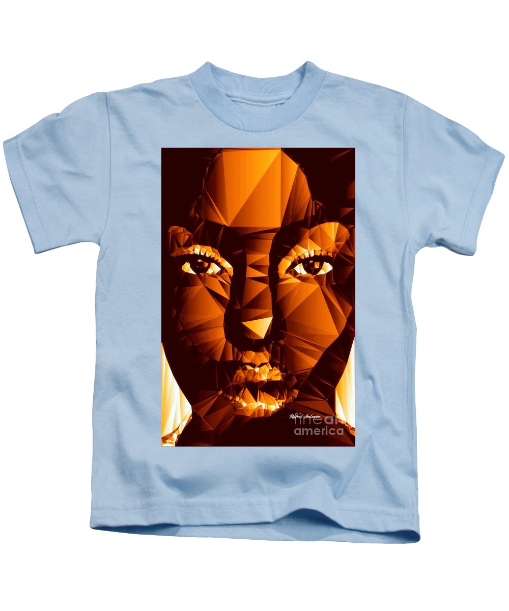 Female Portrait In Brown - Kids T-Shirt