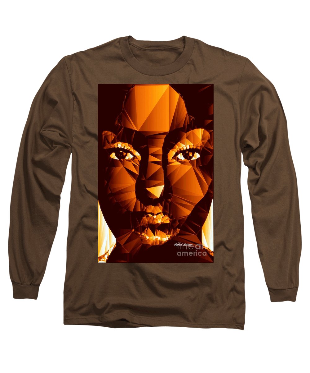 Female Portrait In Brown - Long Sleeve T-Shirt