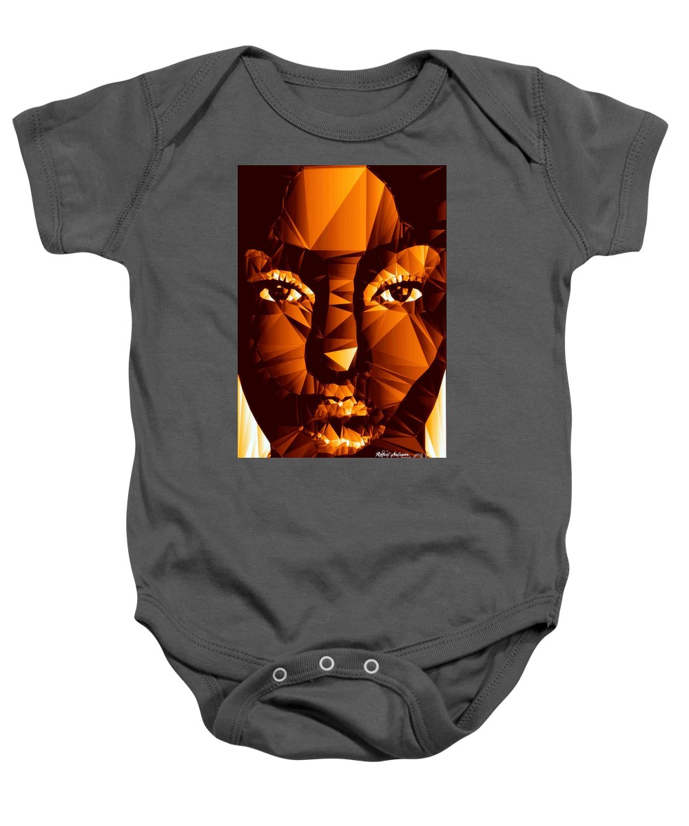 Female Portrait In Brown - Baby Onesie