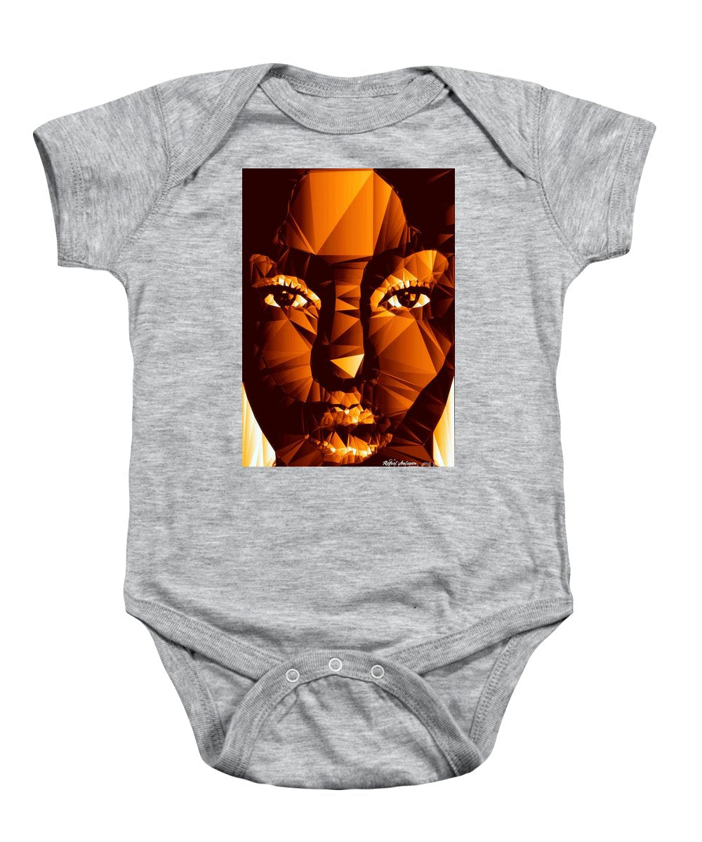 Female Portrait In Brown - Baby Onesie