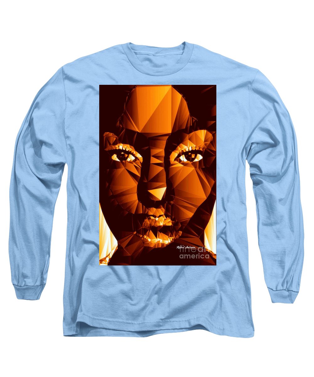 Female Portrait In Brown - Long Sleeve T-Shirt