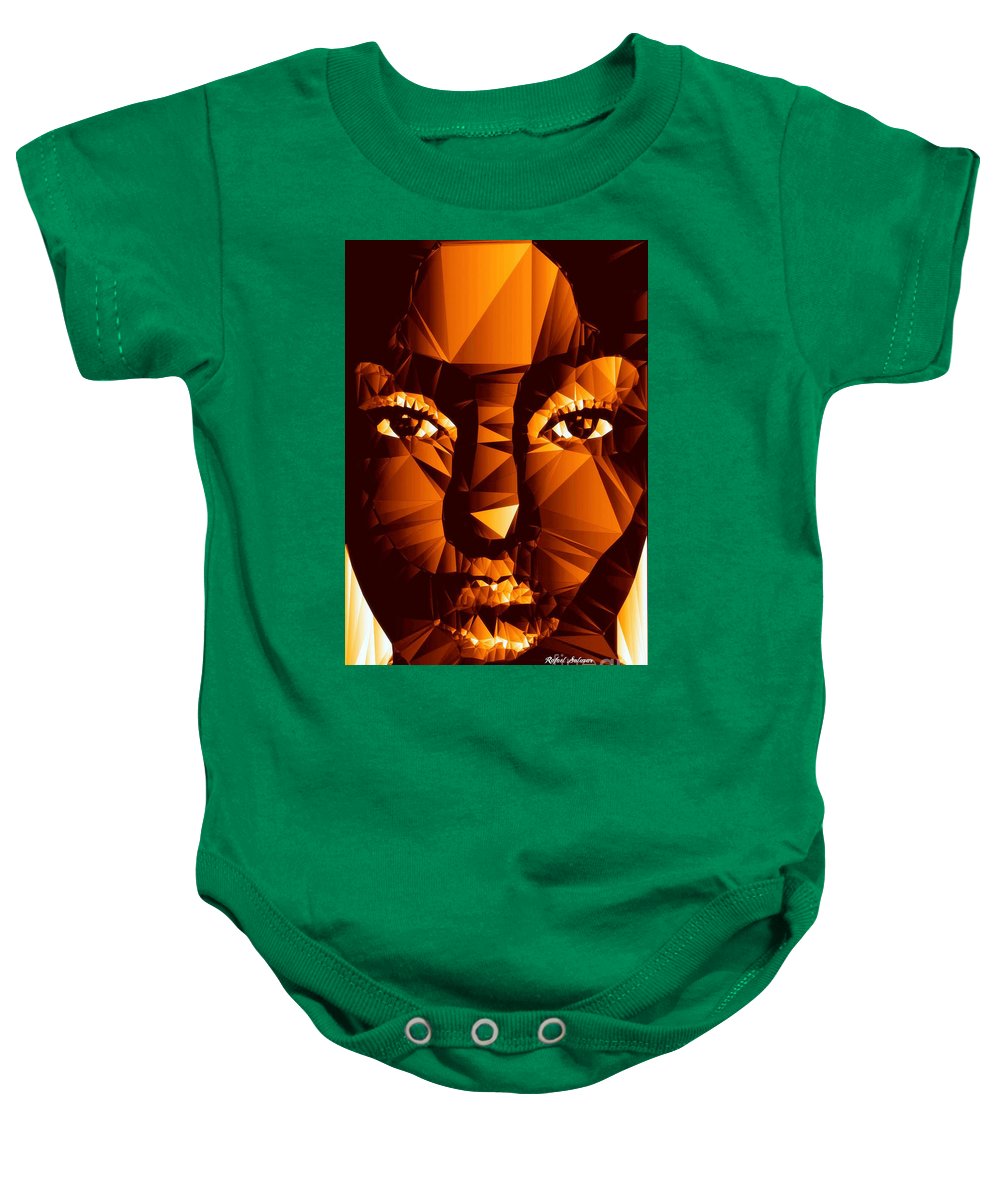 Female Portrait In Brown - Baby Onesie