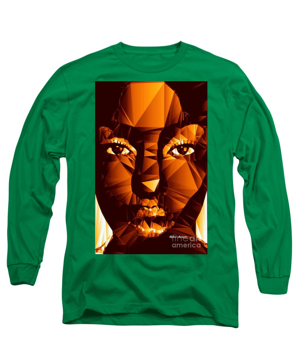 Female Portrait In Brown - Long Sleeve T-Shirt