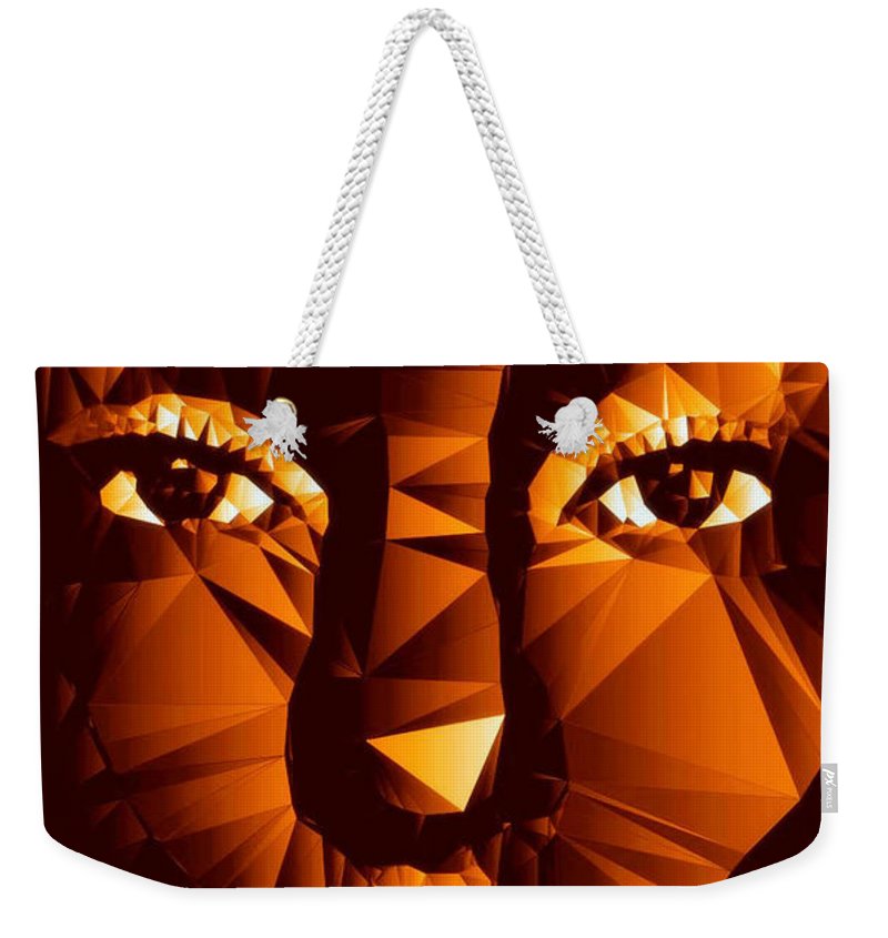 Female Portrait In Brown - Weekender Tote Bag