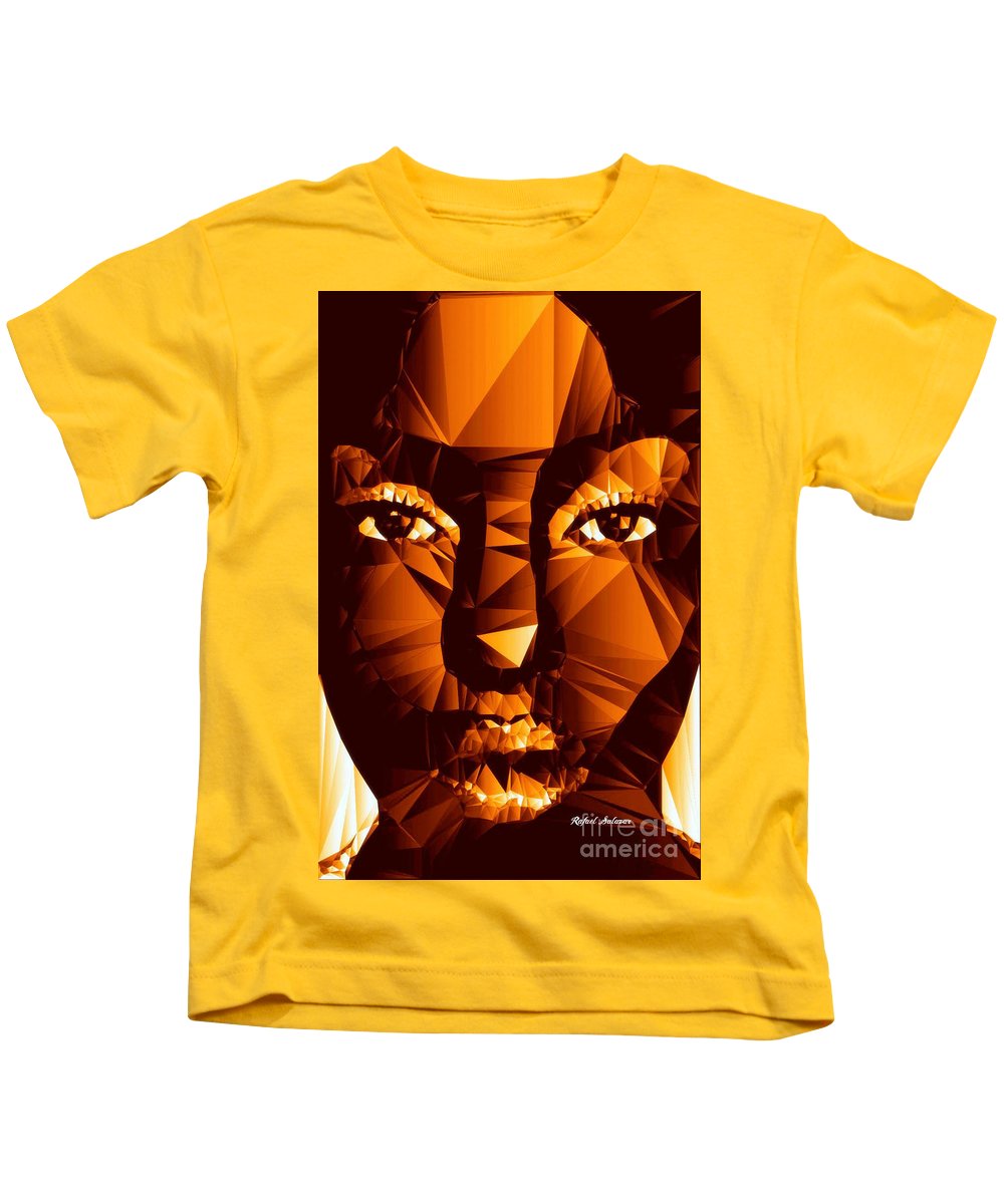 Female Portrait In Brown - Kids T-Shirt