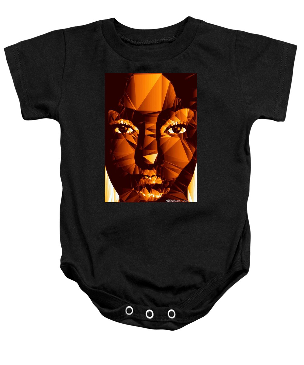 Female Portrait In Brown - Baby Onesie