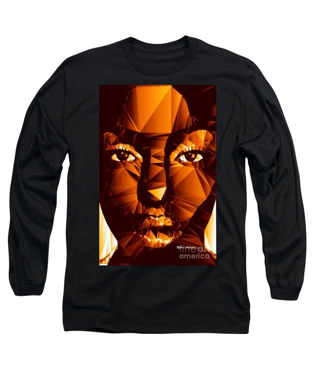 Female Portrait In Brown - Long Sleeve T-Shirt