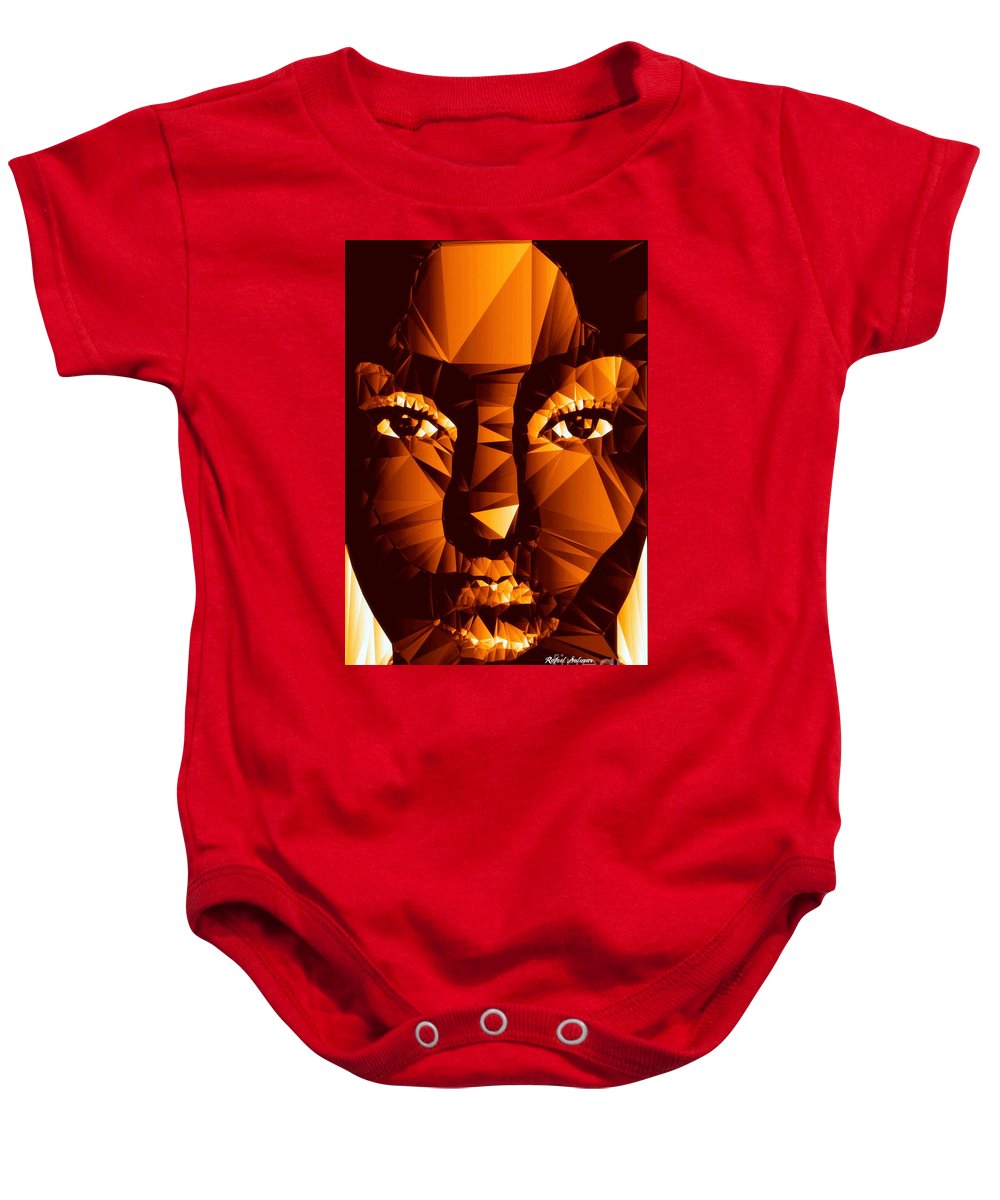 Female Portrait In Brown - Baby Onesie