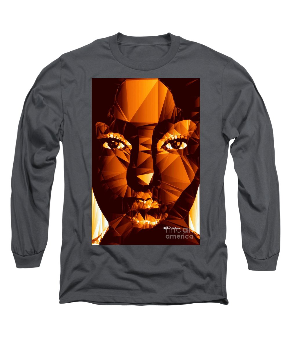 Female Portrait In Brown - Long Sleeve T-Shirt