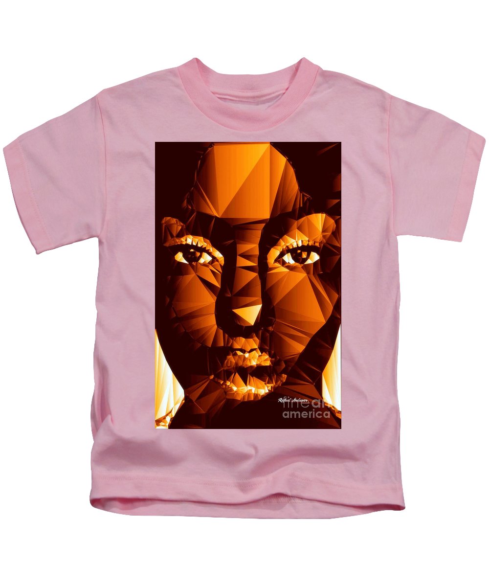 Female Portrait In Brown - Kids T-Shirt