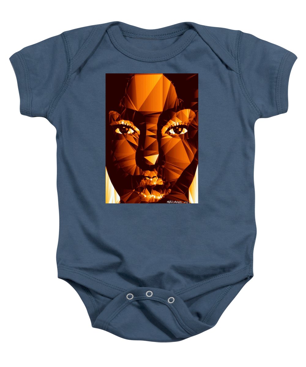 Female Portrait In Brown - Baby Onesie