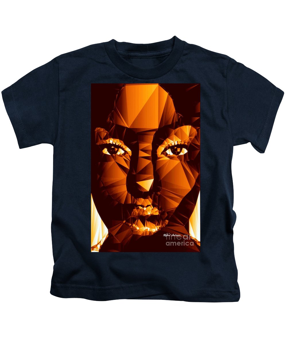 Female Portrait In Brown - Kids T-Shirt