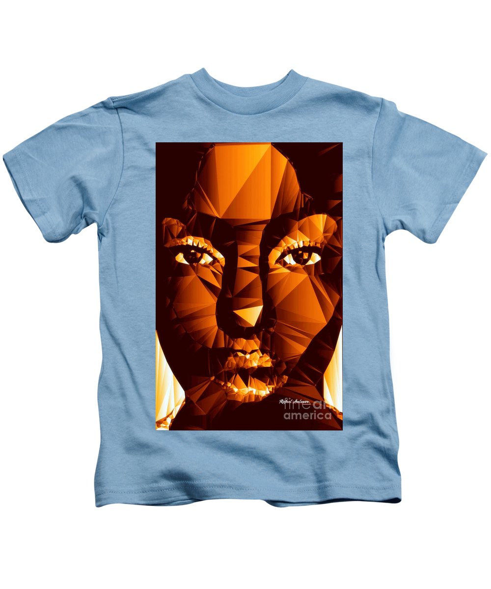 Female Portrait In Brown - Kids T-Shirt