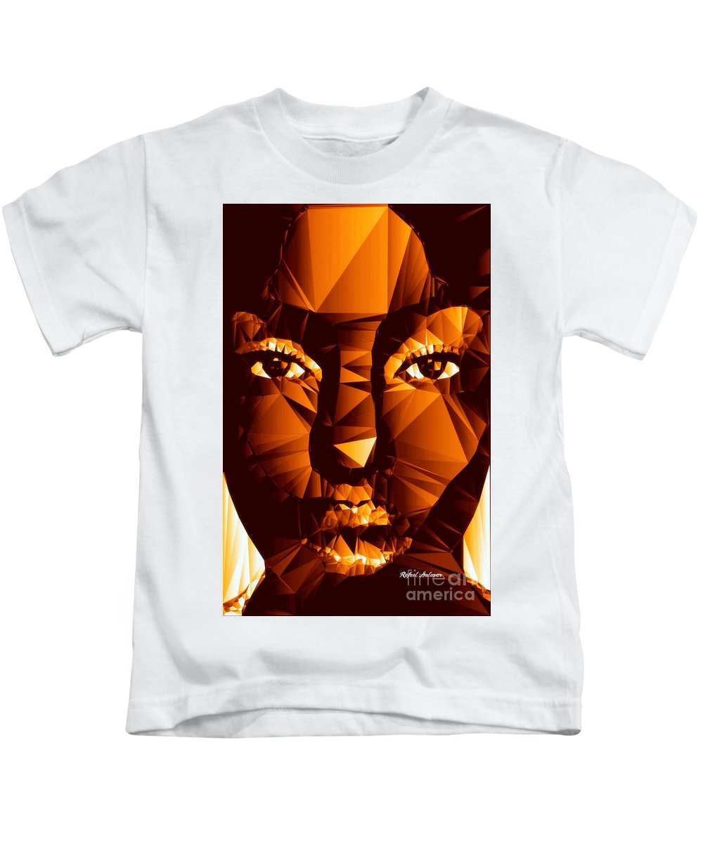 Female Portrait In Brown - Kids T-Shirt