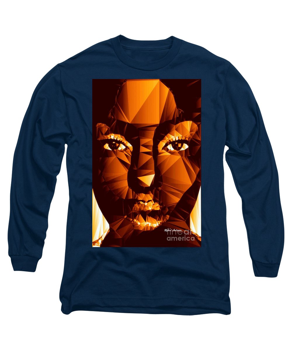 Female Portrait In Brown - Long Sleeve T-Shirt