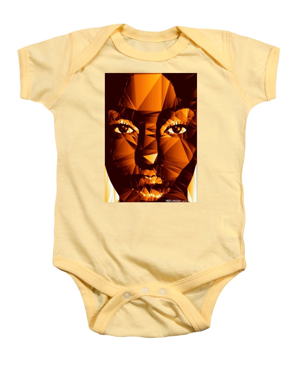 Female Portrait In Brown - Baby Onesie