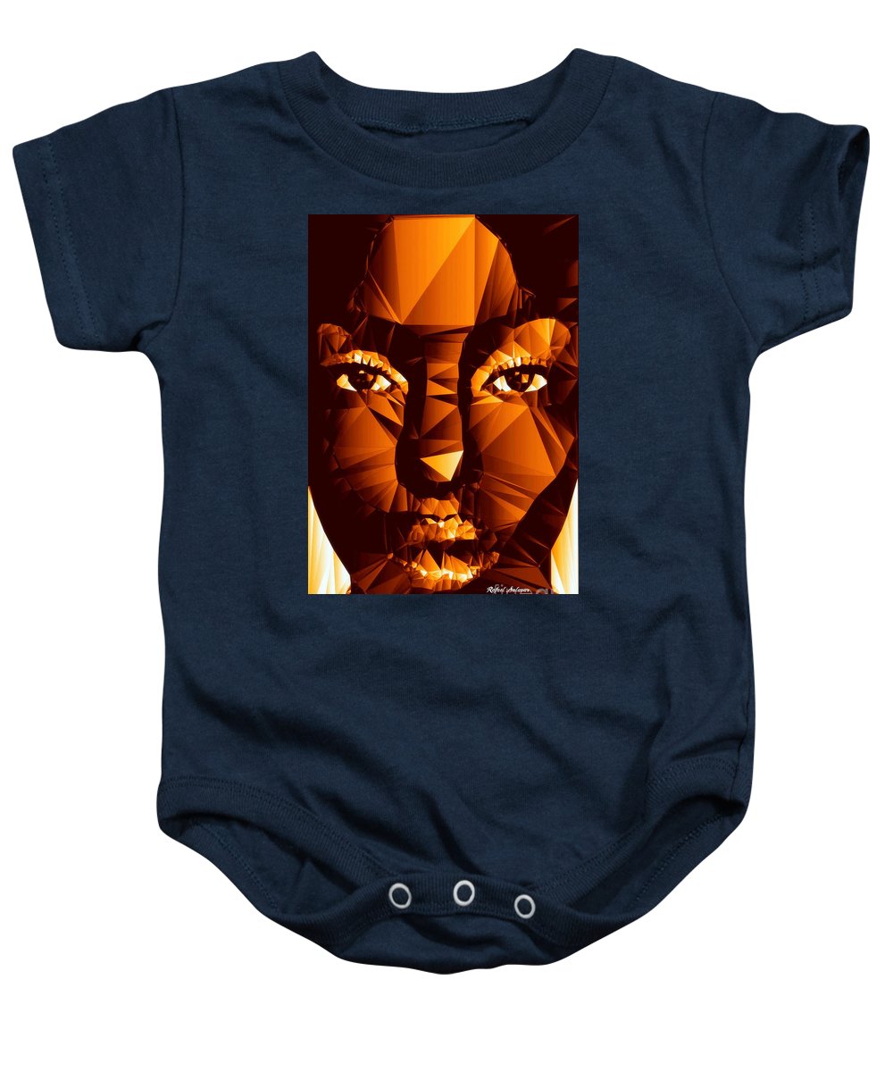 Female Portrait In Brown - Baby Onesie