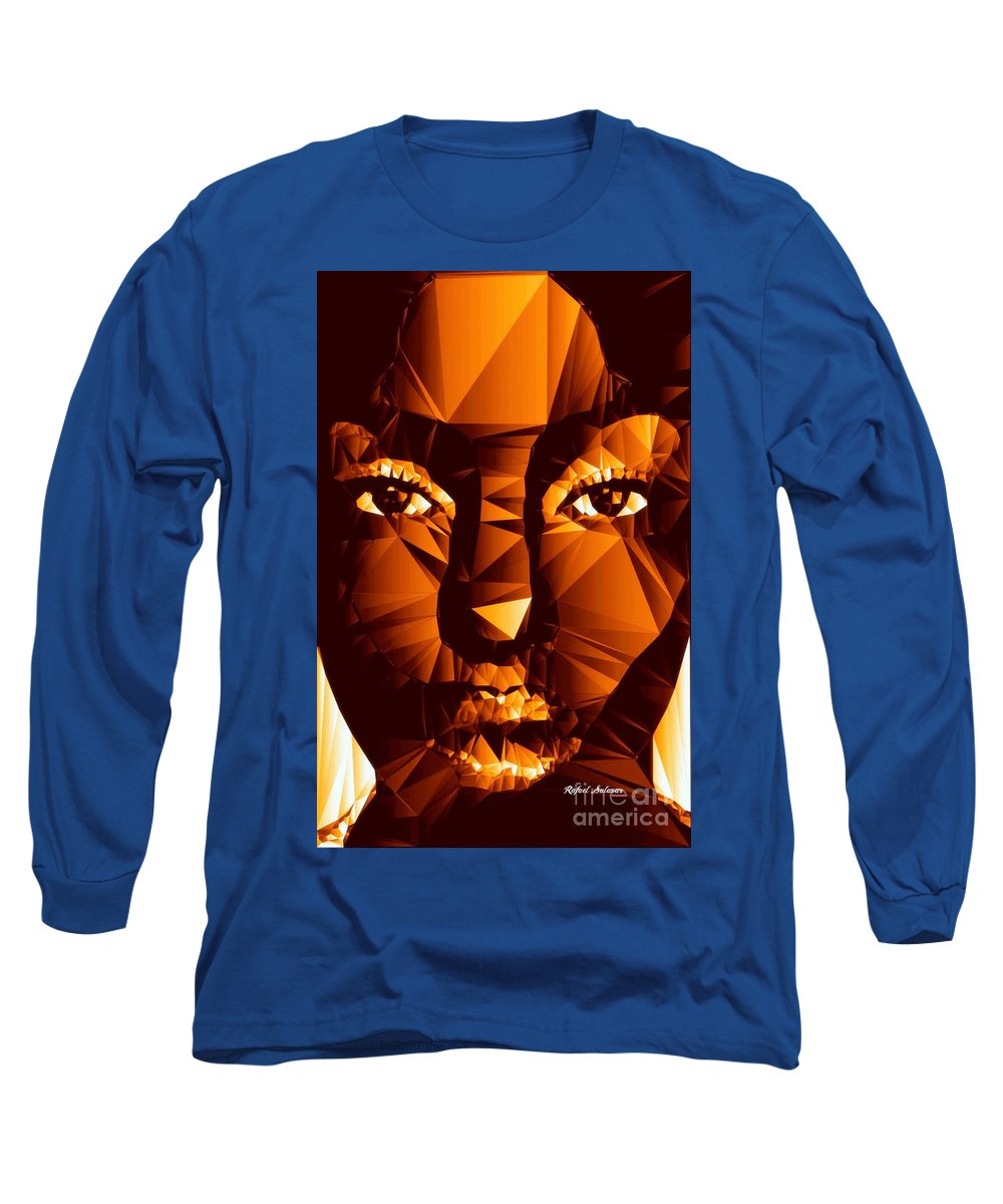 Female Portrait In Brown - Long Sleeve T-Shirt