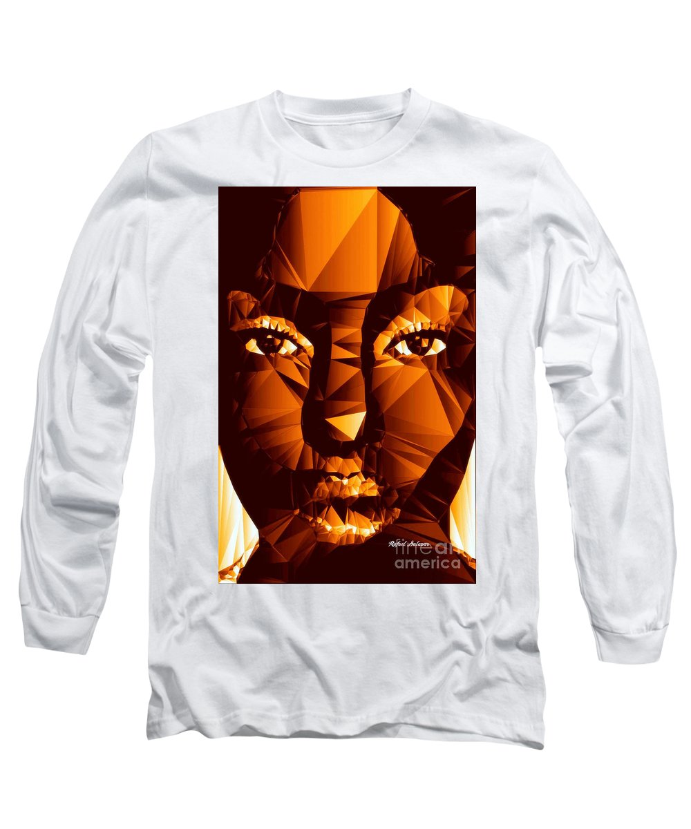 Female Portrait In Brown - Long Sleeve T-Shirt