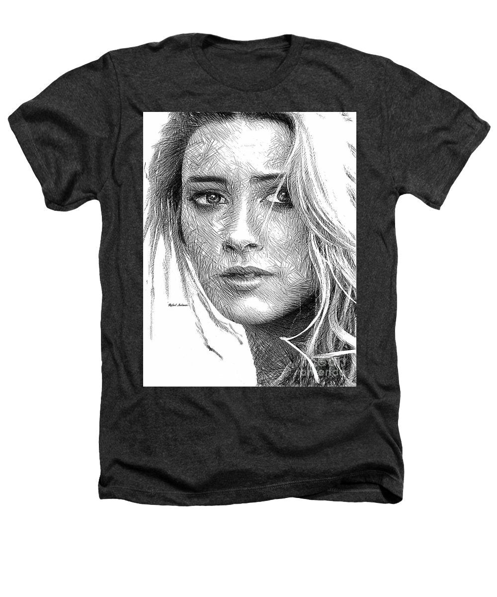 Female Portrait Sketch Drawing 1508 - Heathers T-Shirt