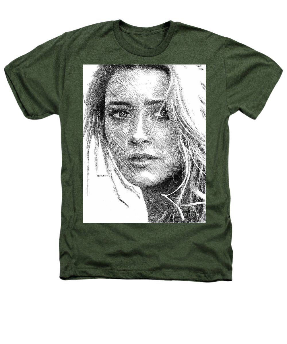 Female Portrait Sketch Drawing 1508 - Heathers T-Shirt