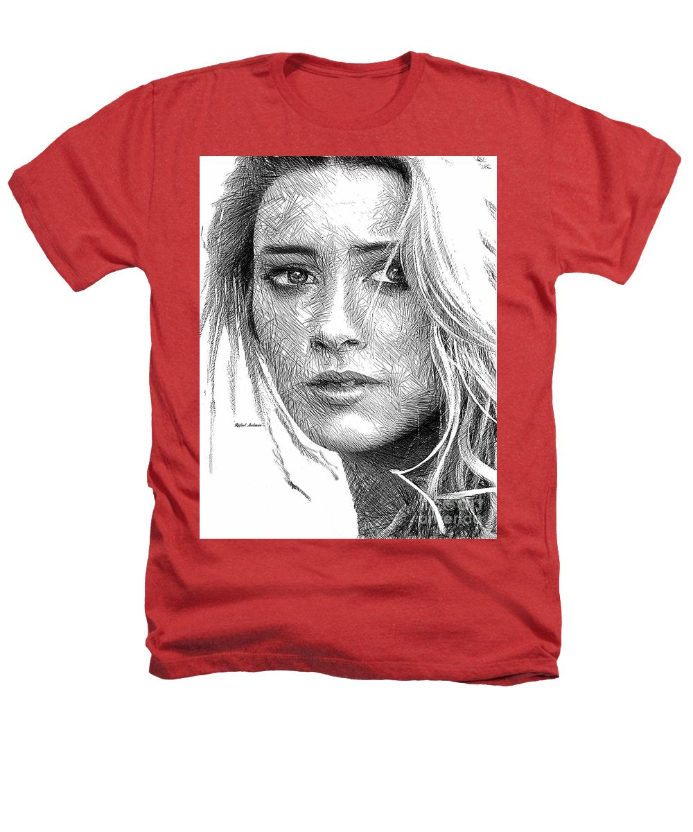 Female Portrait Sketch Drawing 1508 - Heathers T-Shirt