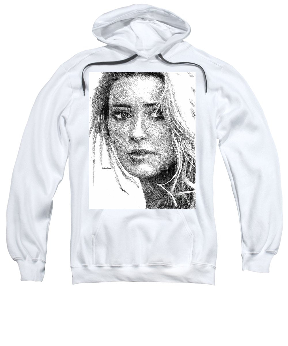 Female Portrait Sketch Drawing 1508 - Sweatshirt