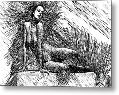 Metal Print - Female Pose For Studio Drawing 1447