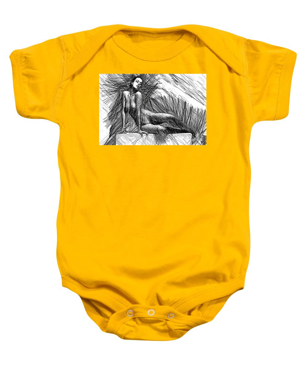 Baby Onesie - Female Pose For Studio Drawing 1447