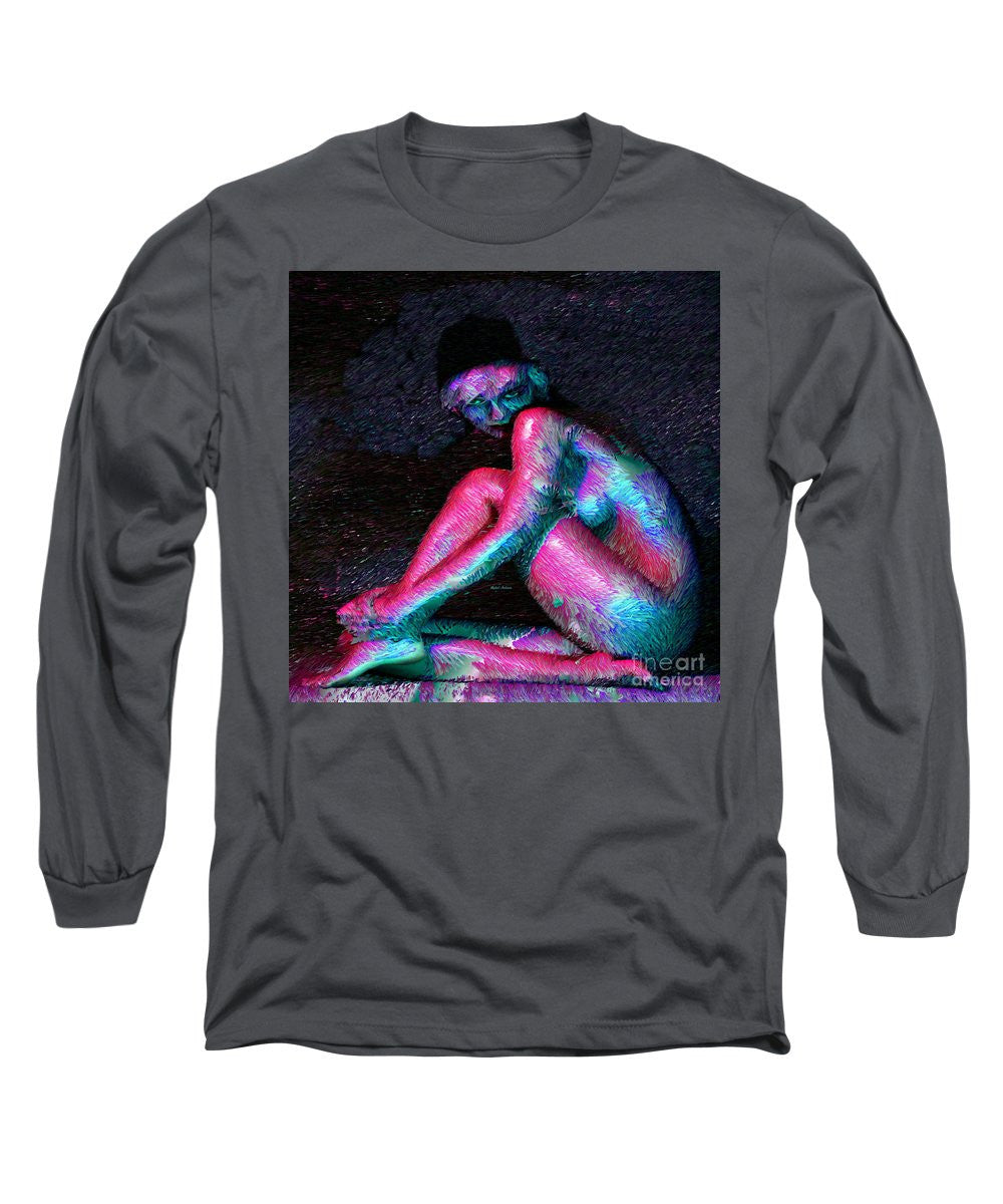 Long Sleeve T-Shirt - Female Posing