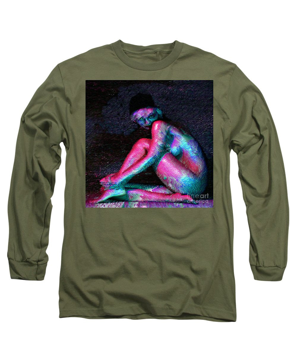 Long Sleeve T-Shirt - Female Posing