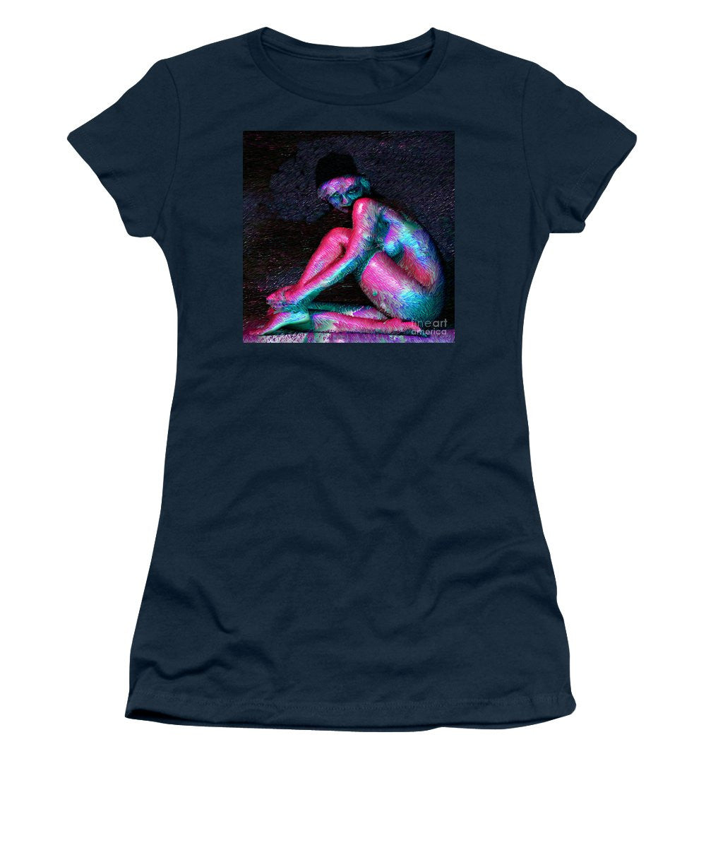 T-shirt pour femme (coupe junior) - Femme posant