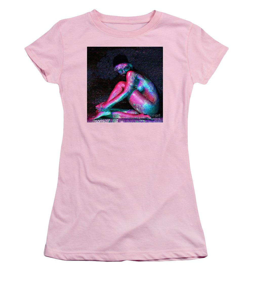 T-shirt pour femme (coupe junior) - Femme posant