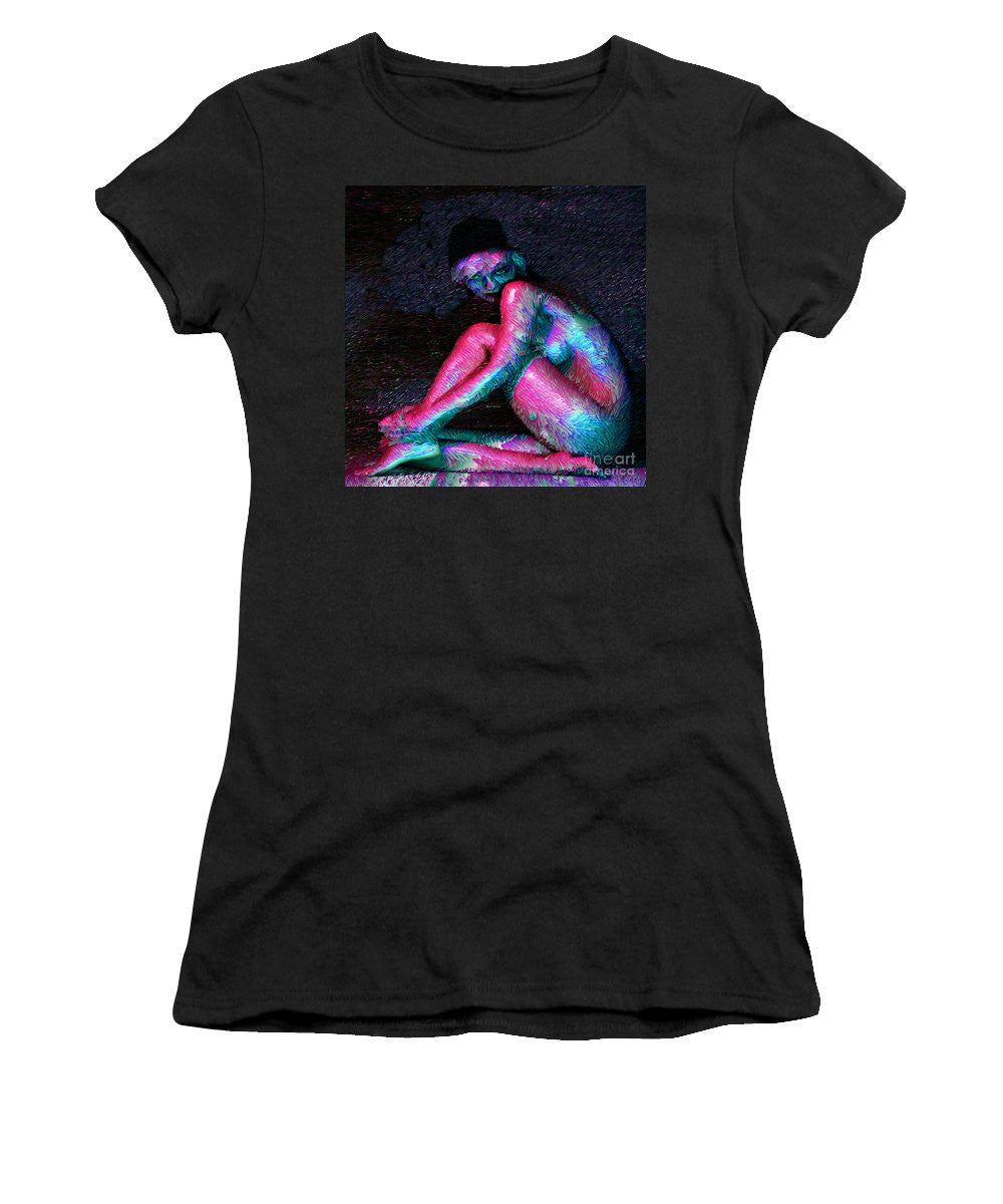 T-shirt pour femme (coupe junior) - Femme posant