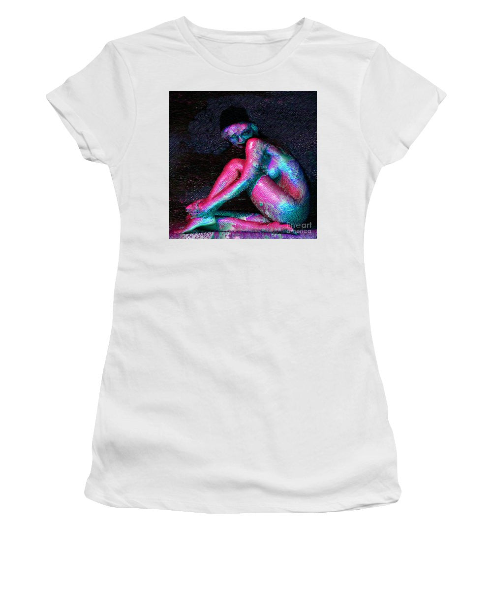 T-shirt pour femme (coupe junior) - Femme posant