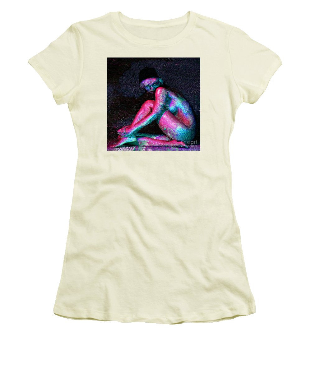 T-shirt pour femme (coupe junior) - Femme posant